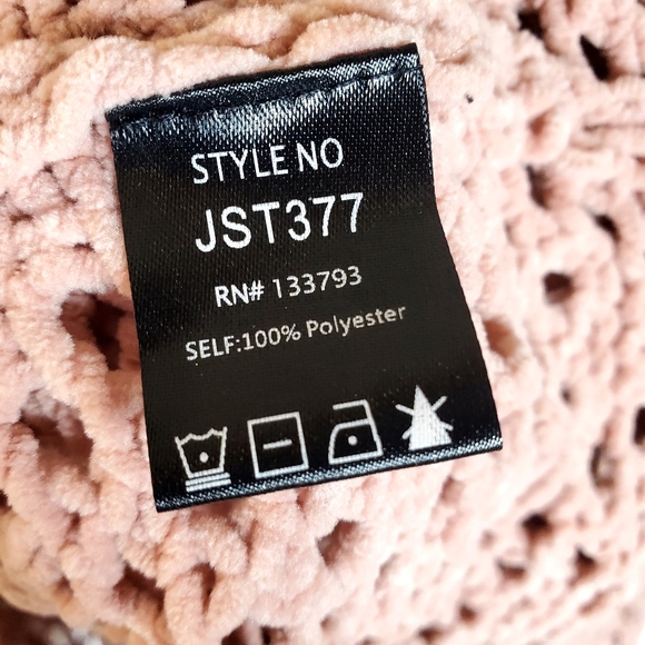 POL Open Knit cropped super soft casual mauve sweater Small Excellent condition - Picture 5 of 9